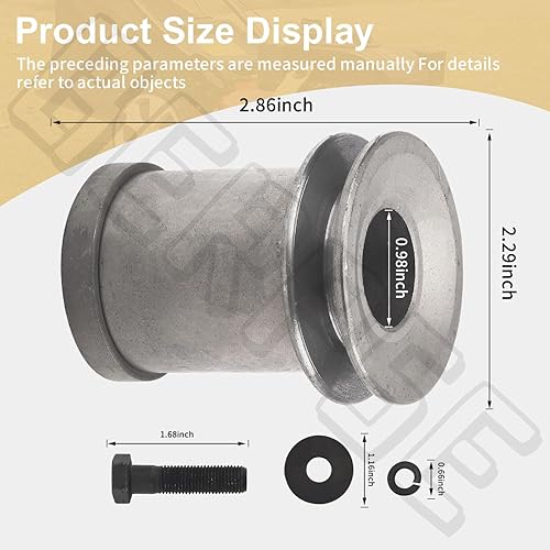 Miniatura 2 de BERPSE 581851501 Adaptadores de cuchilla y perno de hoja 532851084 compatibles con cortacésped Husqvarna, compatible con modelos 7022KR, 7022R,