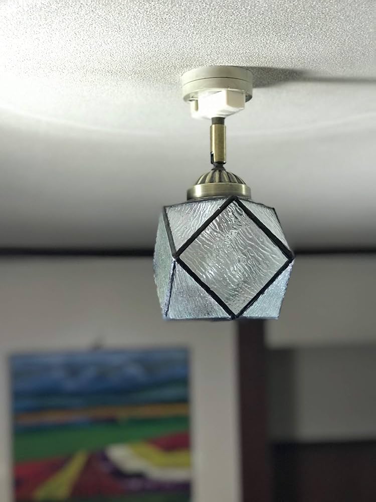 欧風 天井照明 クリエイティブ ステンドグラス ブルーハート9 欧風 天井照明 クリエイティブ ステンドグラス ブルーハート9