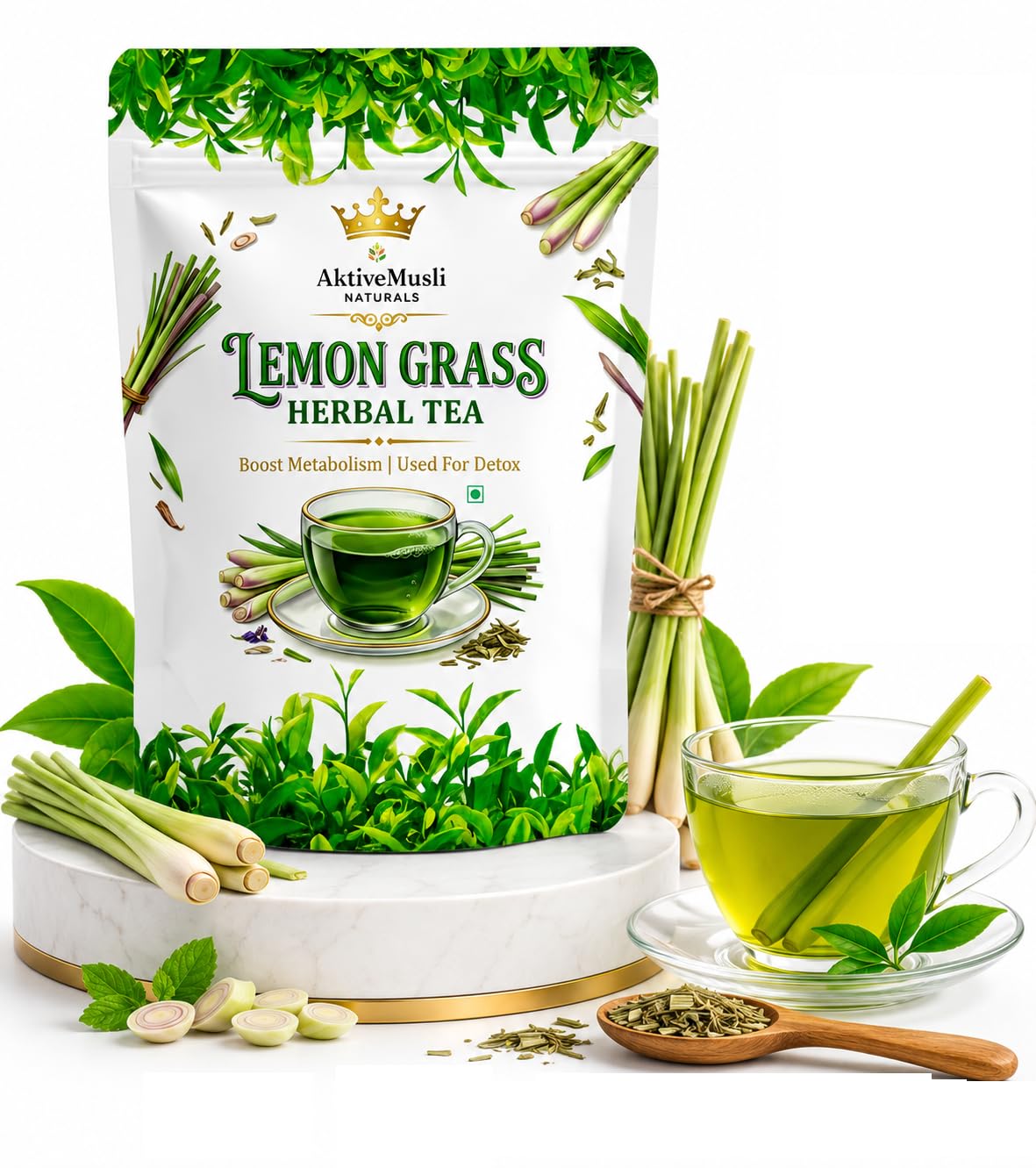 Lemongrass Herbal Tea - Good for Hair & Skin, Caffeine Lemon Grass Herbal Tea-picture-23