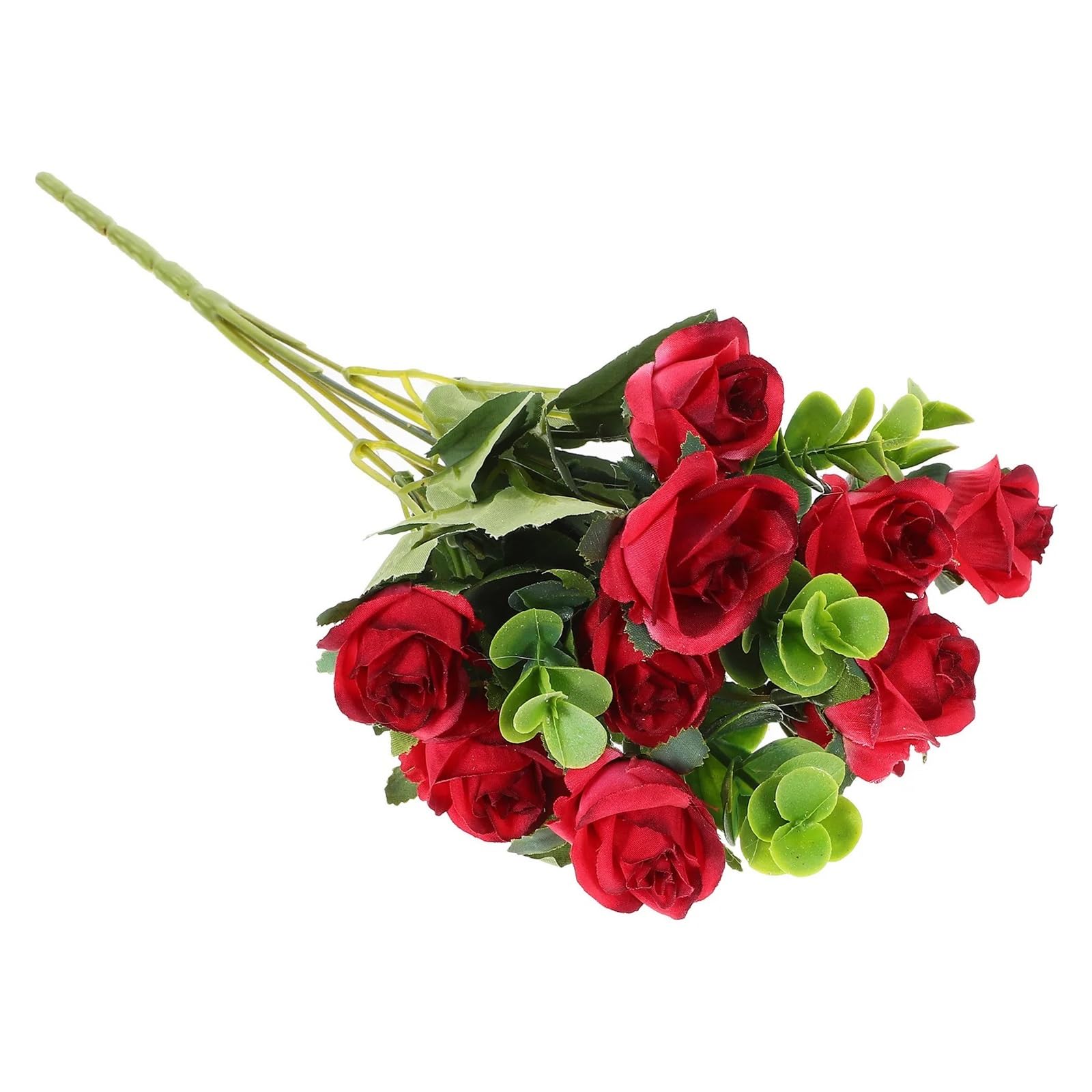 Dcrxz Artificial Flowers 3pcs Artificial Rose Bouquet Simulated Rose Bunch Fake Flower Arrangement Living Room Office Coffee Table Desk Decor Realistic Fake