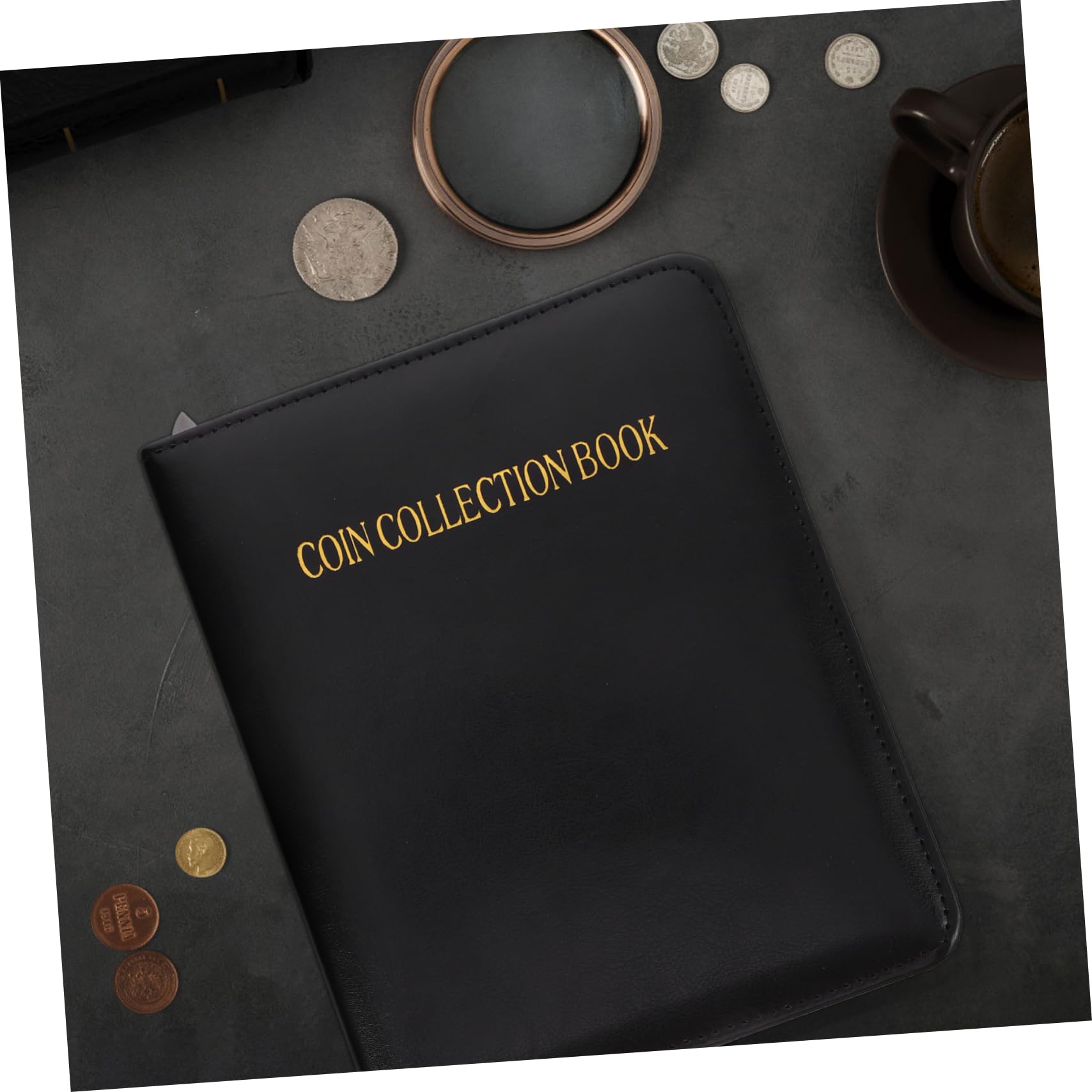 DOITOOL Raccoglitore di Monete da Collezione 480 Tasche Nero