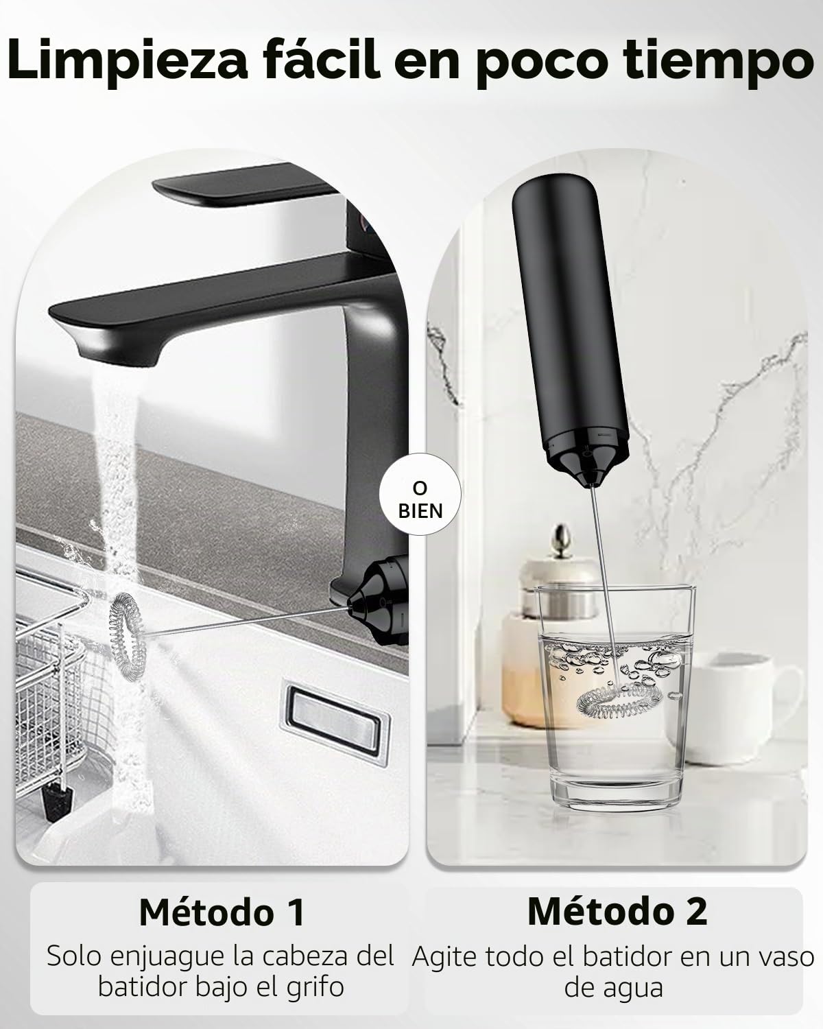 Pawfly Batidor de Leche Recargable Batidor Manual con Varilla de Acero Inoxidable Mezclador Eléctrico Portátil para Cappuccino Latte Matcha Chocolate Caliente
