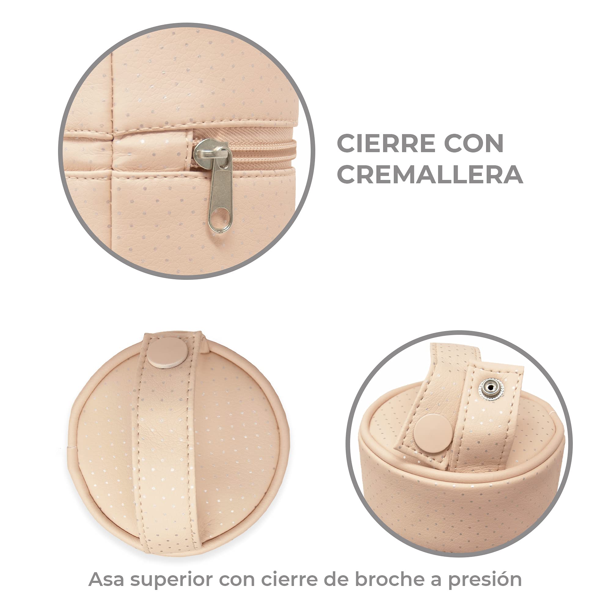 Duffi Baby Funda Portabiberones Polipiel. Bolsa con cierre de cremallera y asa.Limpieza facil. color Beige 0833-05