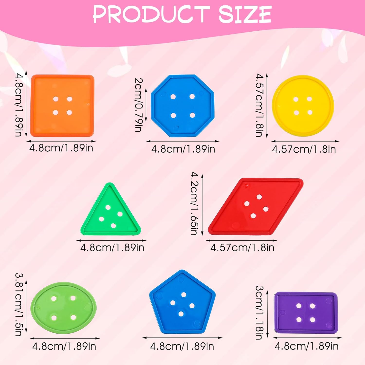 256 Pieces Big Bright Buttons for Kids with 8 Ropes, 8 Vivid Colors and Large Shapes for Crochet Knitting Arts and Crafts Projects Hand Made Gifts