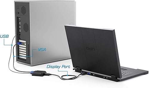 Miniatura 3 de Adaptador VGA a DisplayPort - Convierte la entrada VGA analógica a salida DisplayPort - Soporta resoluciones de hasta 1920x1080 (60Hz)