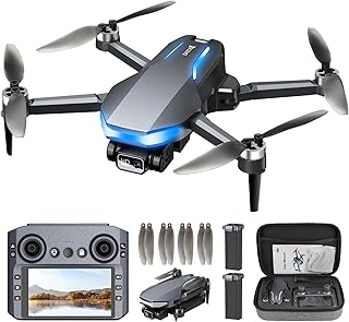 Drone GPS con cámara para adultos, 2K FPV Drone con retorno automático, 2 baterías para niños y niñas