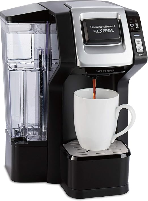 Amazon Hamilton Beach Gen 3 FlexBrew シングルサーブ コーヒーメーカー 取り外し可能なリザーバー付き