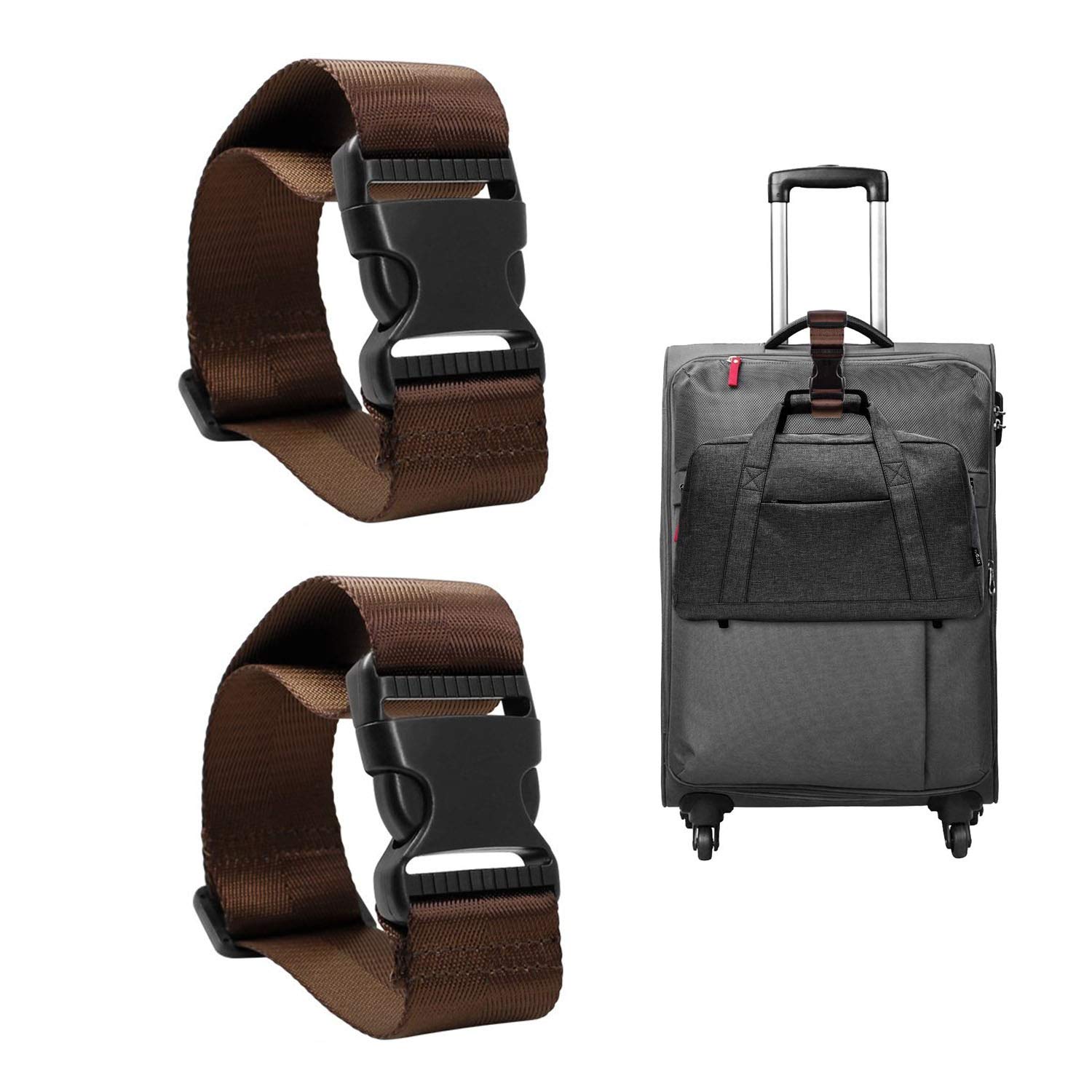 Buy 2pcs AddABag Luggage Straps, Adjustable Baggage Suitcase Belt