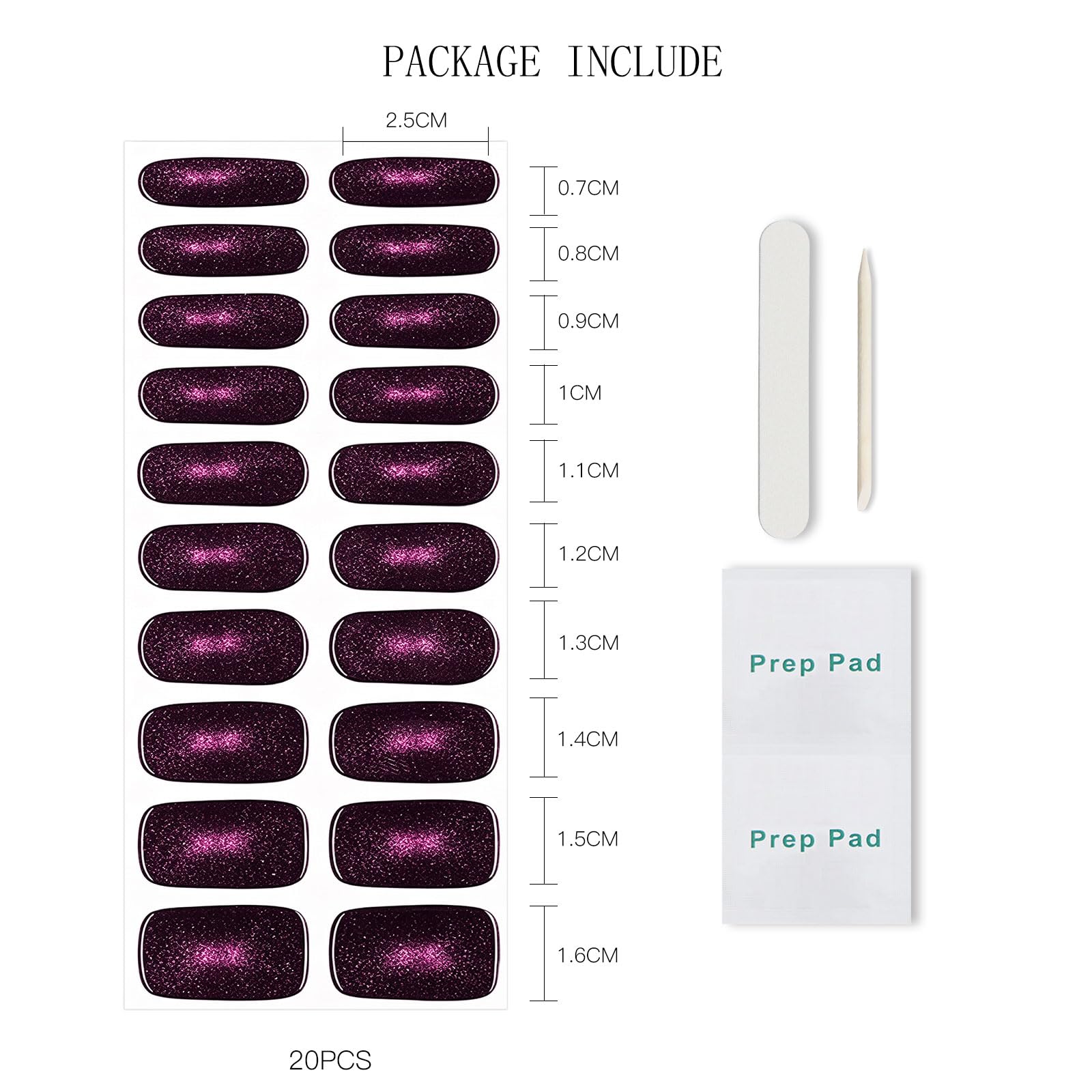 JMEOWIO Kocie oko folia do paznokci UV Żel Nail Art naklejka naklejka na paznokcie samoklejąca dekoracja paznokci