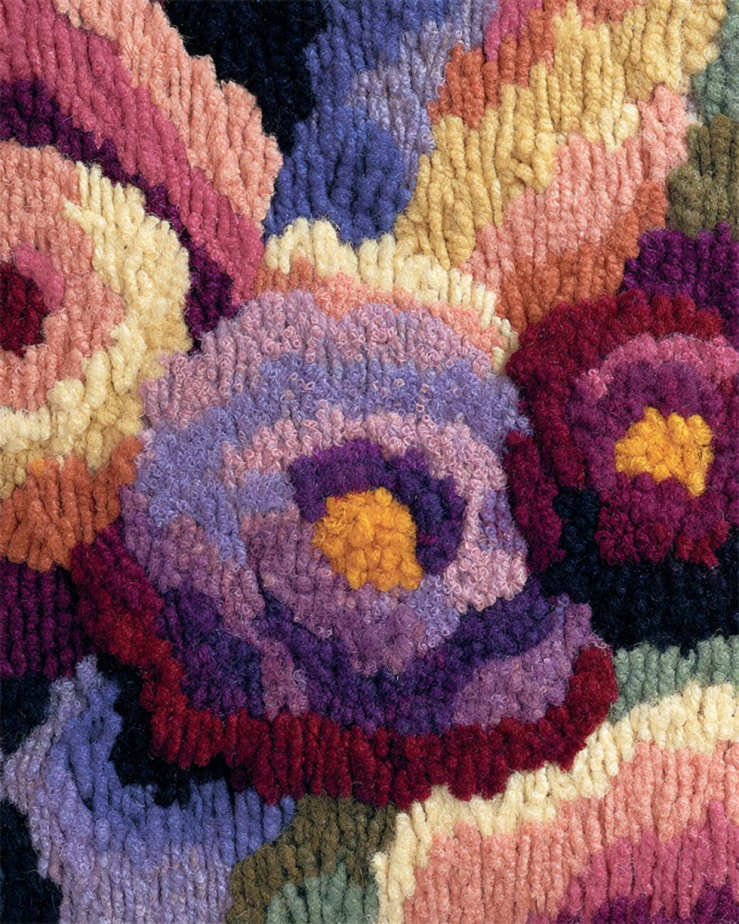 AxiangziK DIY Rug Making Kit Cartoon Flowers DIY Latch Hook Kits Hand Craft Embroidery Tapestry Carpet Rug Making Enthusiasts Gift 20x15in