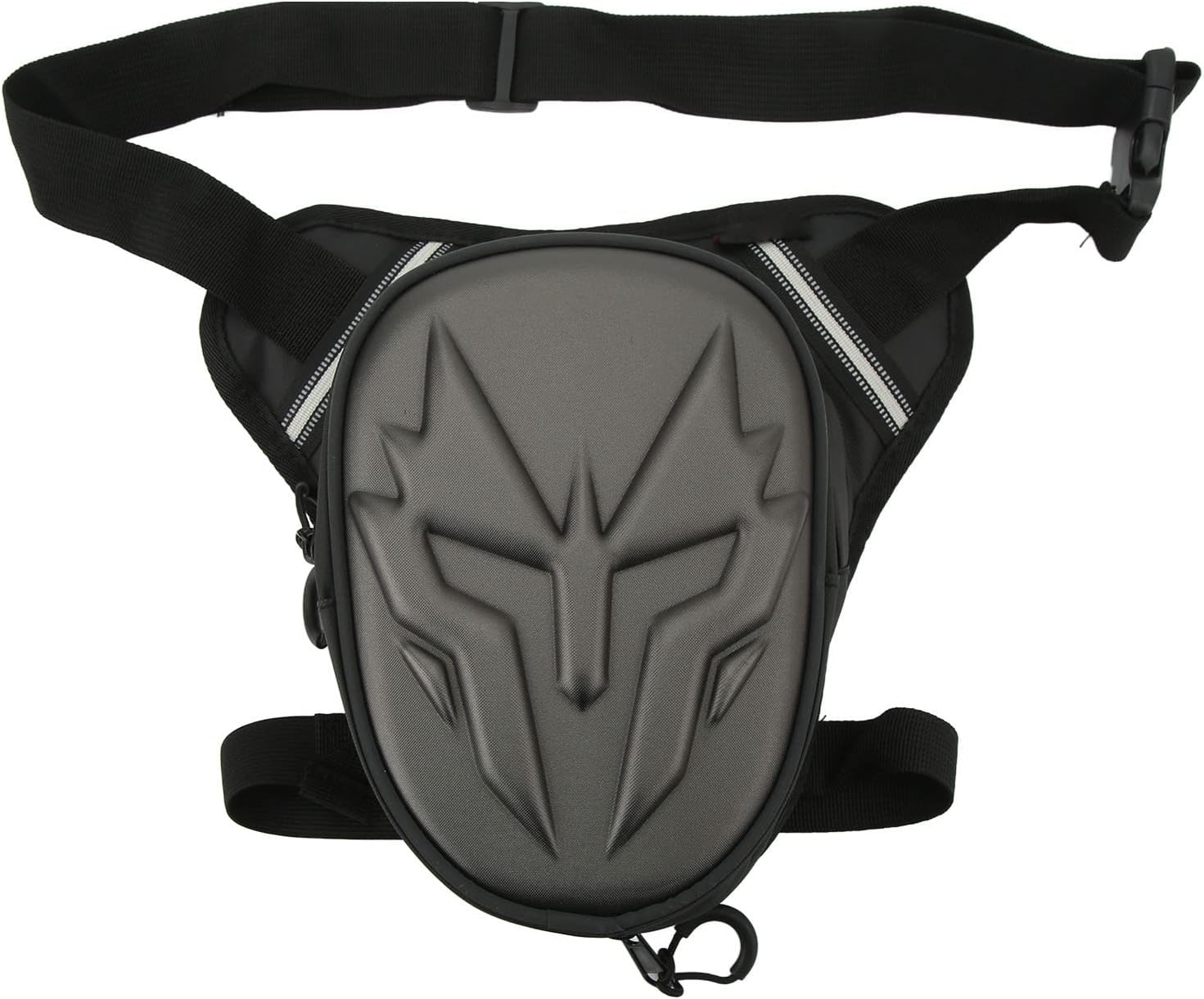 Motorcycle Leg Bag Thigh Packs, PVC Matte Outdoor Carbon Fiber Drop Leg Bag, Multifunctional Crossbody Shoulder Bag for Riding Travel Hiking (Matte Grey)