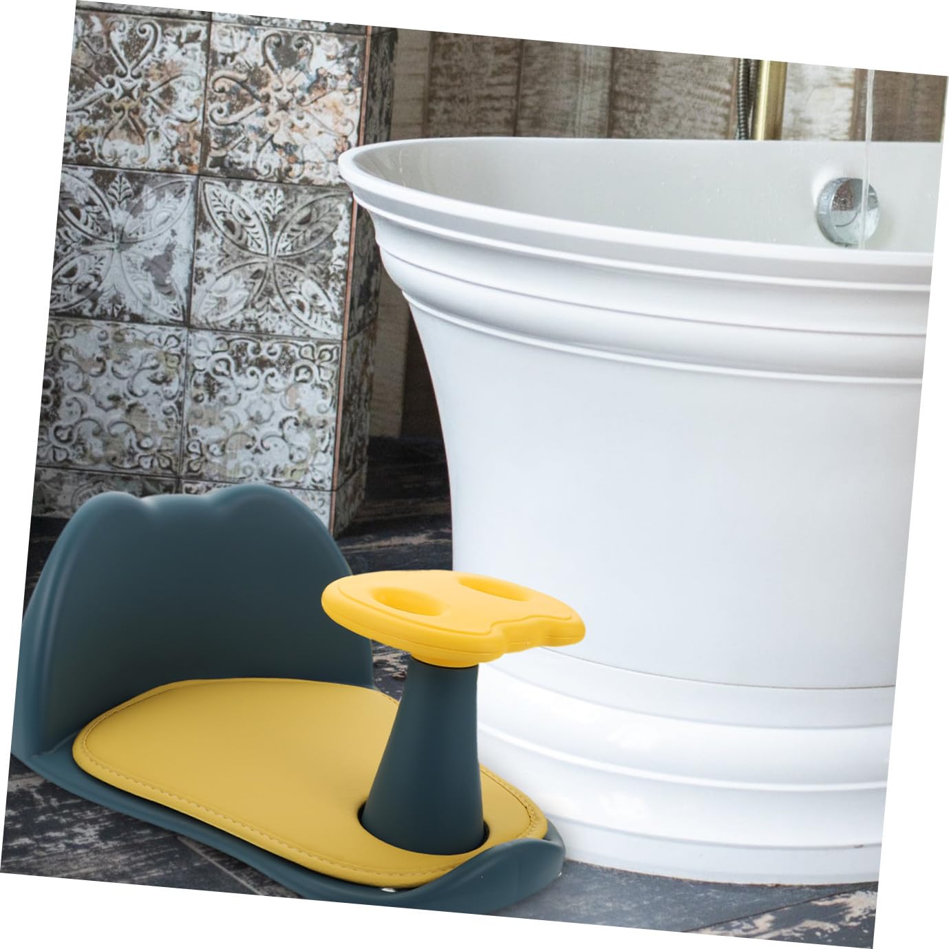 1 pieza Silla de Baño Antideslizante para de Baño para Recién Nacidos con Ventosas para Hogar y Seguridad el Agua Azul