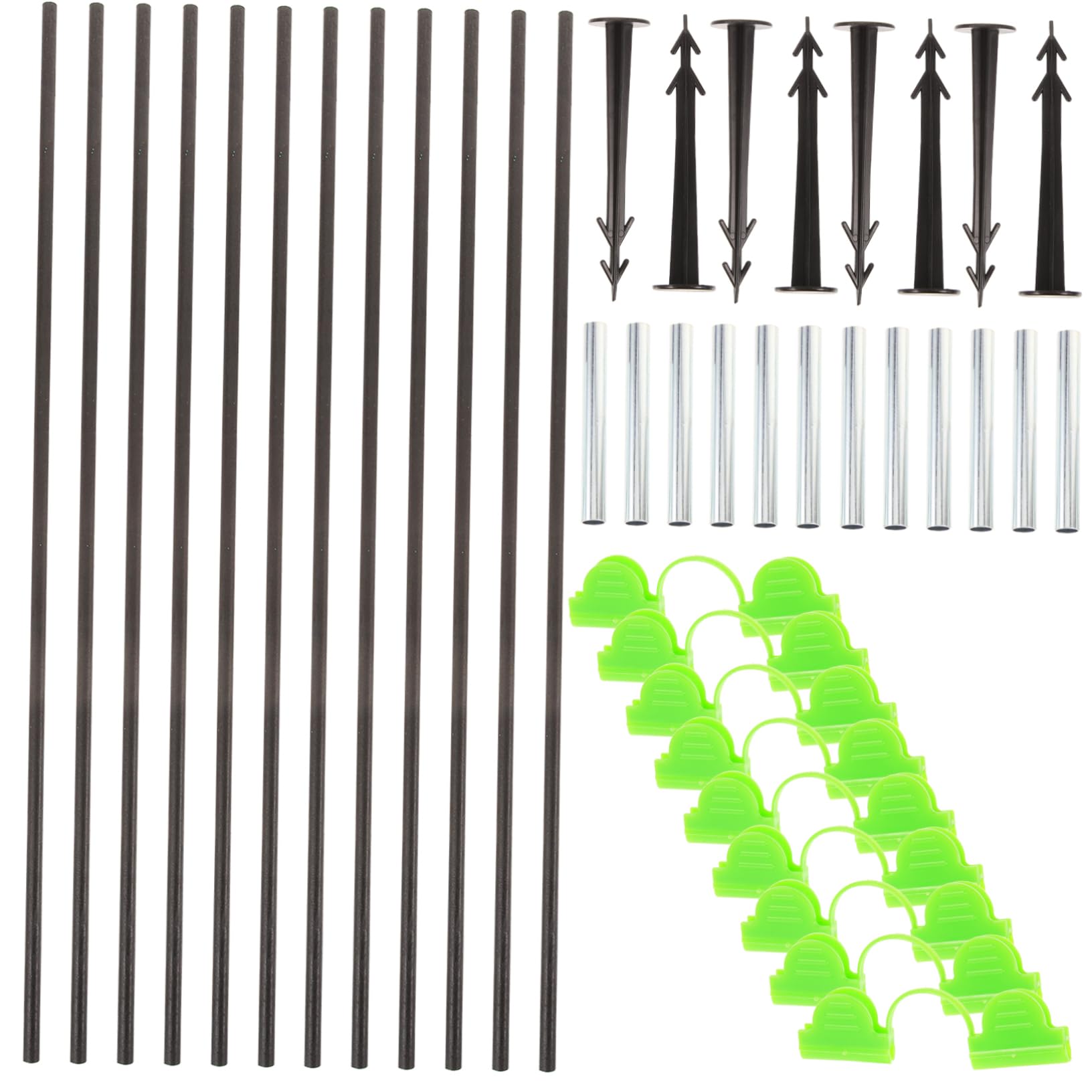 Levemolo 1 Set plant stands gardening support kit planting tunnel hoops garden cover mesh netting kit growing frame greenhouse hoops net fixing stake row cover hoops shade plastic hook up