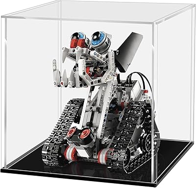 LASOA Self-Assembly Acrylic Display Case for Collectibles, Clear Showcase Storage Box Dustproof for Pop Figures Toys (4x4x4 inch; 10x10x10cm)