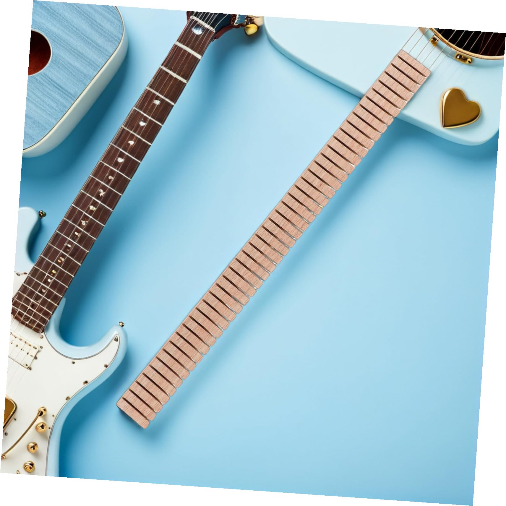 BESTonZON 12 Szt. Części i akcesoria gitarowe narzędzia do naprawy gitary narzędzia lutnicze akcesoria do gitary na gitarze akustyczne części zamienne Khaki