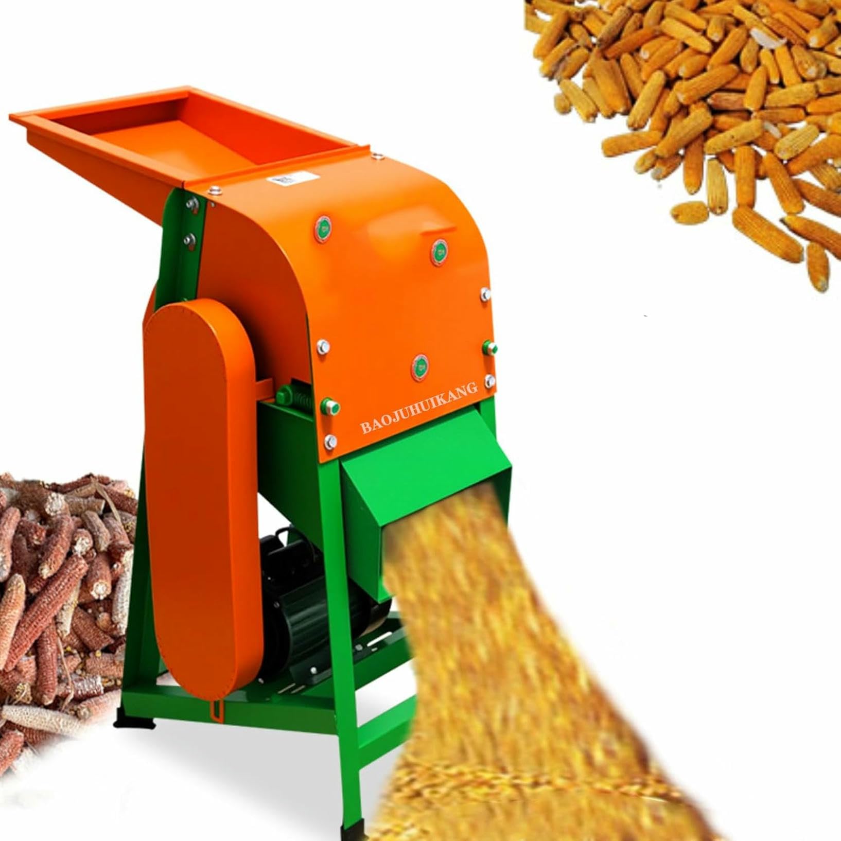 FHRKA Electric Corn Thresher Motor Speed,Heavy Duty Electric Corn Cob Peeling Machine Suitable for Households and Corn Processing Plants