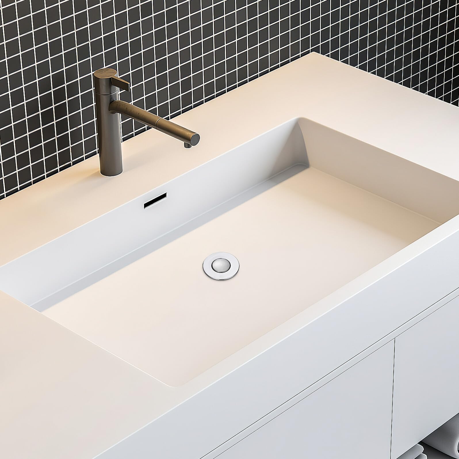 Tapón de Desagüe para Lavabo Baño Filtro Pop-up con Núcleo de Rebote Material Abs Latón y Acero Inoxidable Fácil Instalación Filtro Antidesagüe para Lavabo y Fregadero