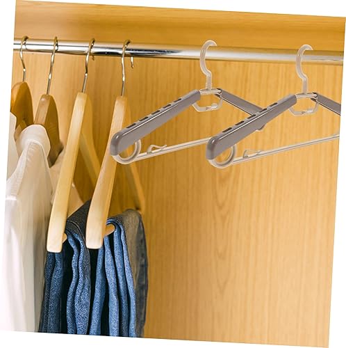 Miniatura 3 de VALICLUD Perchas extensibles para niños pequeños, 10 piezas, colgador ajustable para mujer, Abs, corbata, tapizado, ajustable, colgador para abrigos