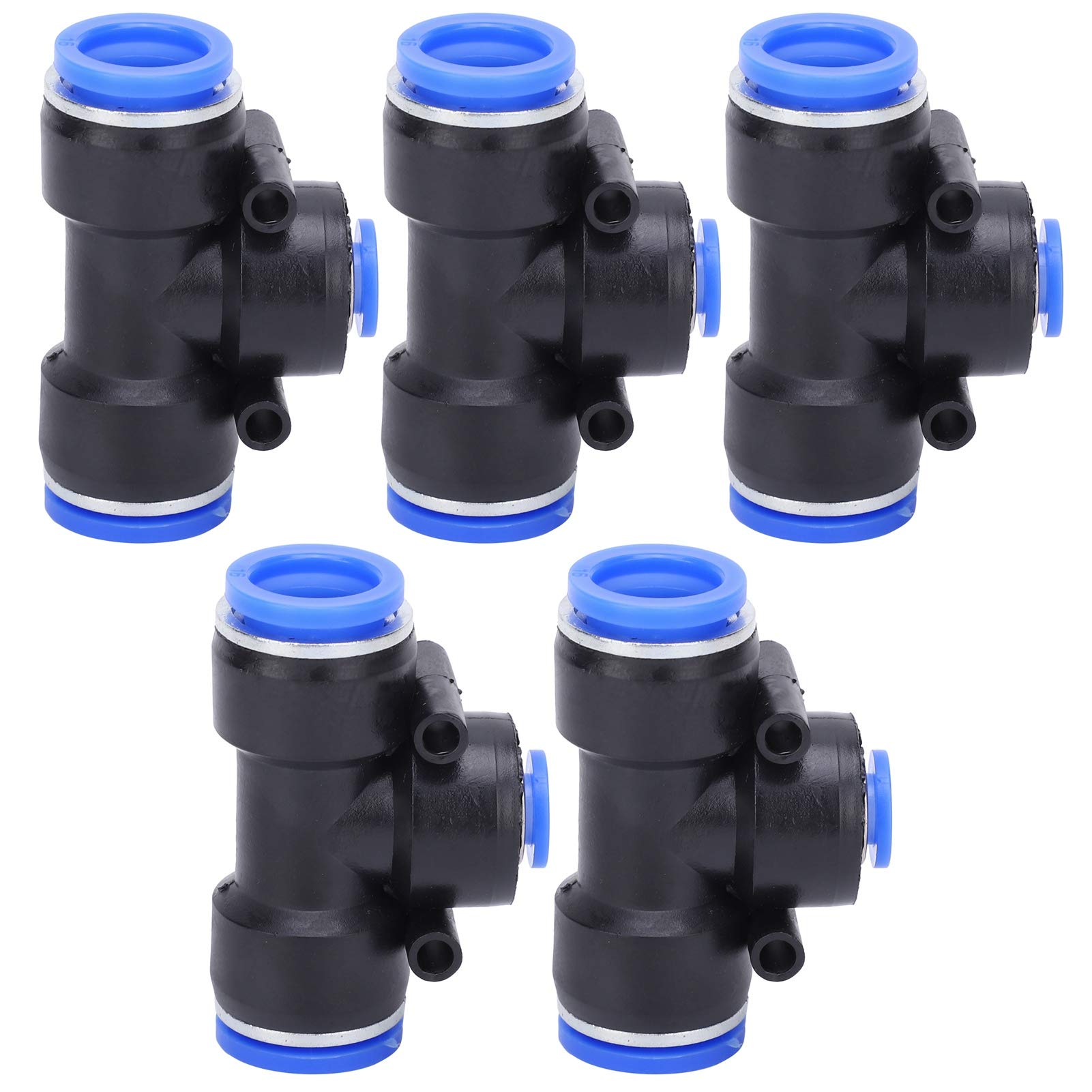 Raccordi a T pneumatici, connettori per tubi flessibili in PU PEG16-8-16 da 25 pezzi