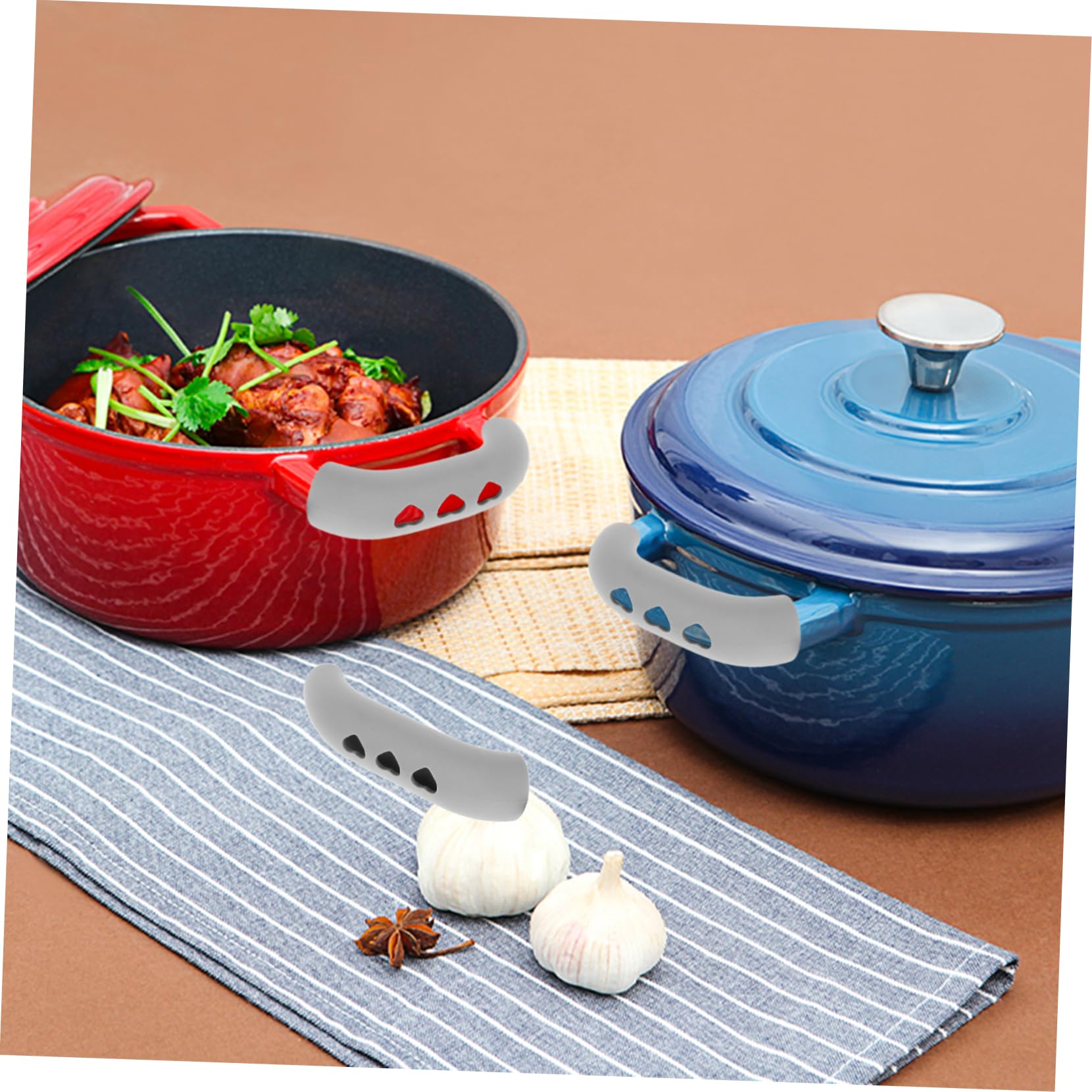 Artibetter 40pezzi Maniche Isolanti Per Manici Di Pentola Plastica Da Resistenti Al Calore e Antiscivolo Per Wok Pentole e Padelle Cucina