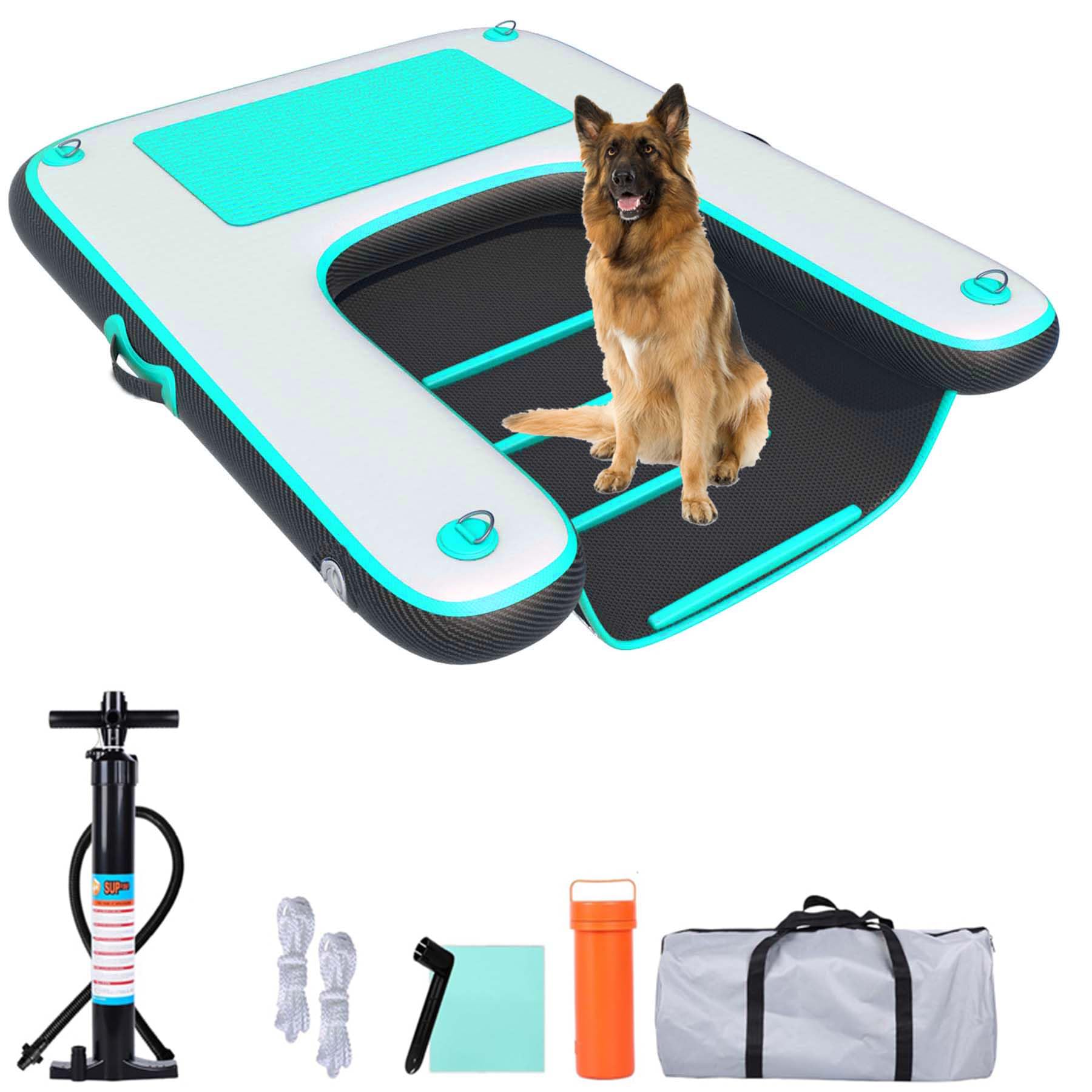Rampe D'Eau Gonflable Extra Large Pour Chien, Échelle De Piscine Pour Chiens Jusqu'à 220 Artériel, Piscine Pour Bateau, Chien De Lac, 60/47 En Stock
