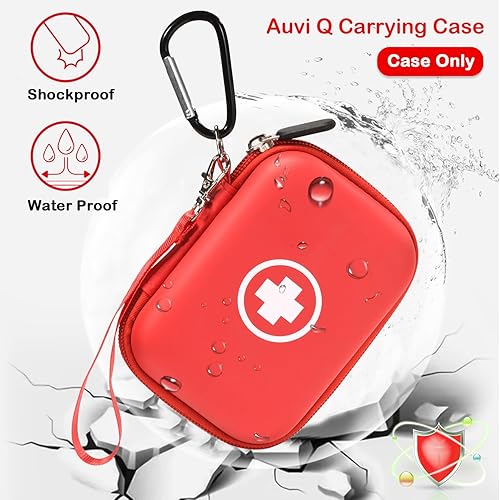 Miniatura 3 de Fukumi Auvi Q Estuche de transporte, bolsa de emergencia portátil para medicina para 2 inyectores automáticos Auvi-Q, inhalador de asma, aerosol