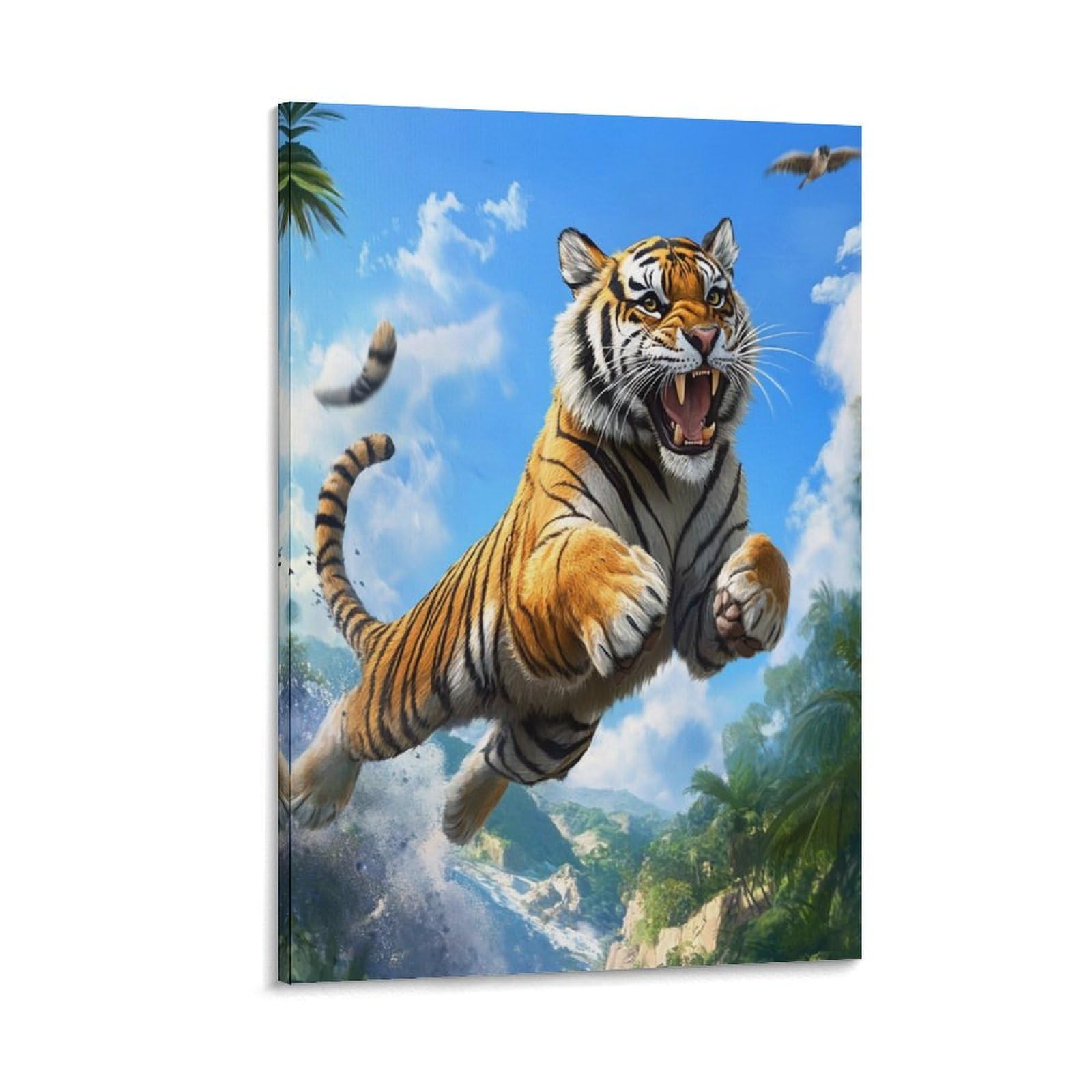 Tableau tigre pour mur vide déco salon impression toile 30x45