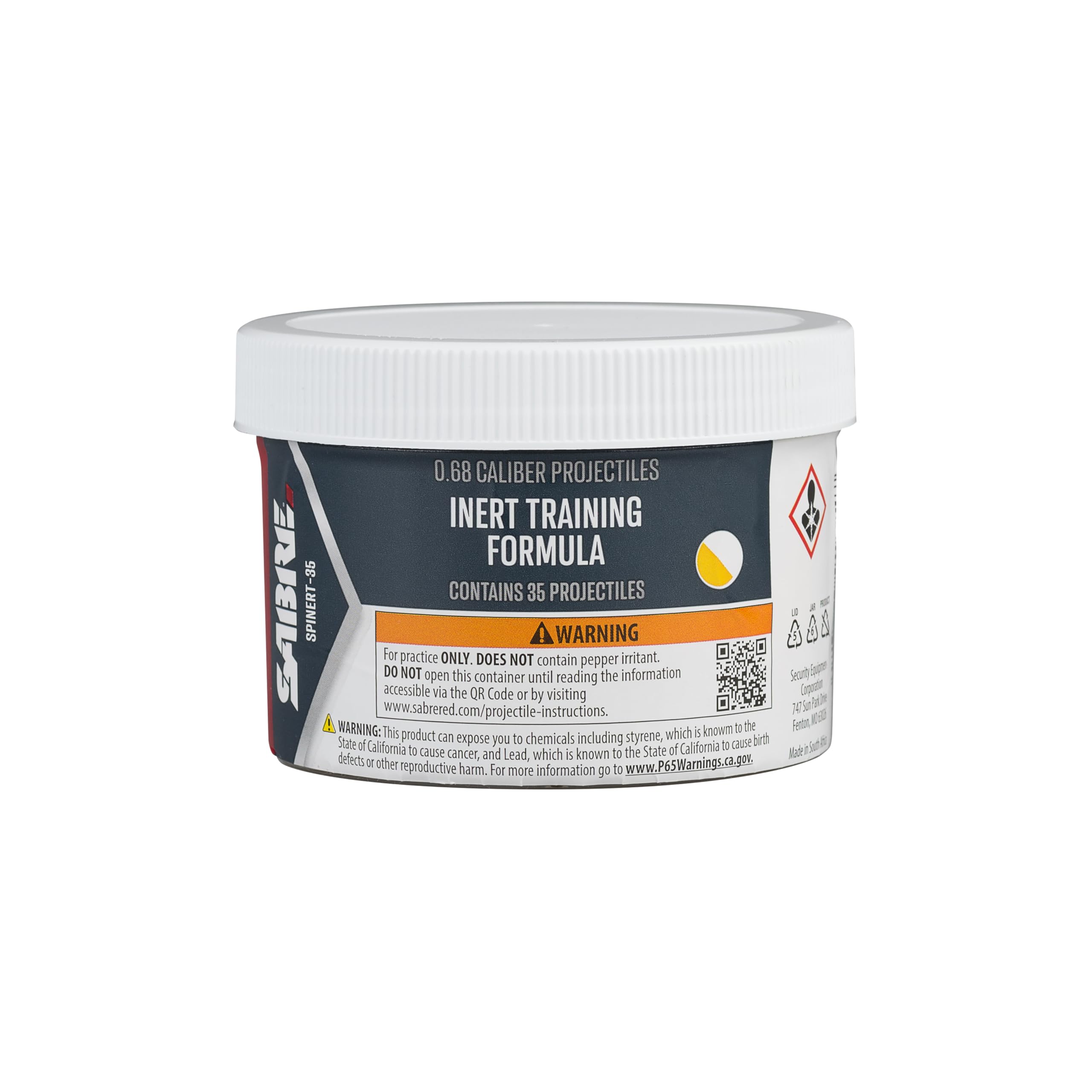 Sabre Home Defense Pepper Projectile Launcher, Large Size with (7) 0.68 Cal. Projectiles - 40% More Stopping Power for Extra Home Protection, and Made in USA Sabre Pepper Gel Canister 0.67 fl oz