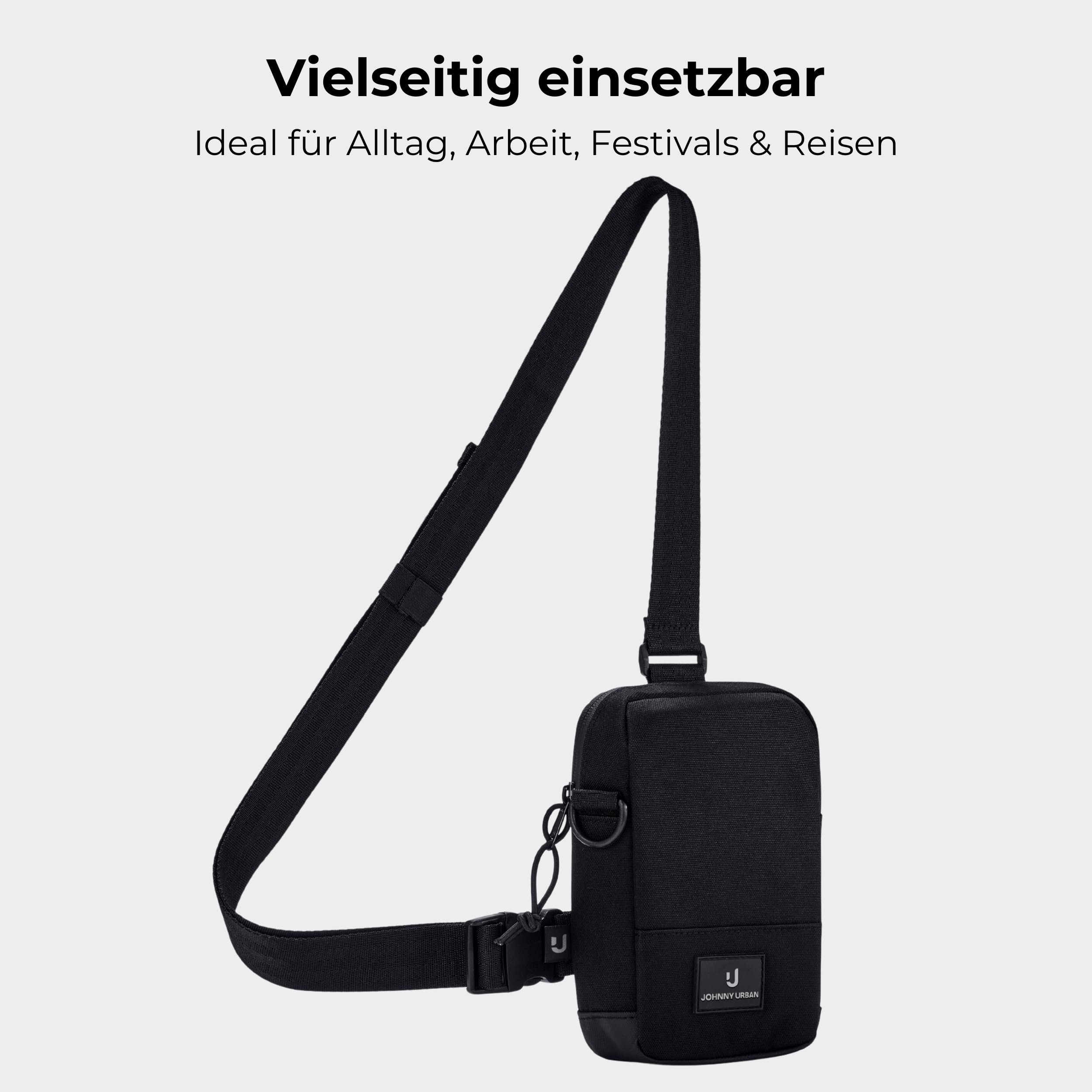 Johnny Urban Brusttasche Herren & Damen - Arthur - Sling Bag mit verstellbarem Gurt für Freizeit, Festival, Urlaub - Umhängetasche mit Platz für Handy, Schlüssel, Geldbörse