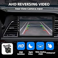 Vista 5 de Estéreo de coche doble DIN de 10 pulgadas, pantalla Apple CarPlay, 2G+32G, pantalla Bluetooth Android Auto con cámara de respaldo, pantalla táctil