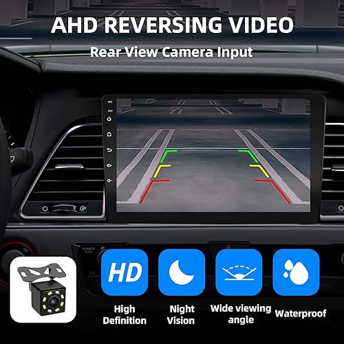 Miniatura 5 de Estéreo de coche doble DIN de 10 pulgadas, pantalla Apple CarPlay, 2G+32G, pantalla Bluetooth Android Auto con cámara de respaldo, pantalla táctil,