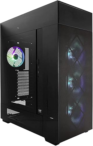 InWin ModFree Deluxe, E-ATX, carcasa de torre completa, alto flujo de aire, soporte de ventilador de 4.724 in o 140 y hasta 16.535 in AIO, diseño