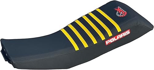 Miniatura 3 de Polaris Scrambler Trailblazer Sport 250 400 500 Funda de asiento 1995-2003 negro/amarillo