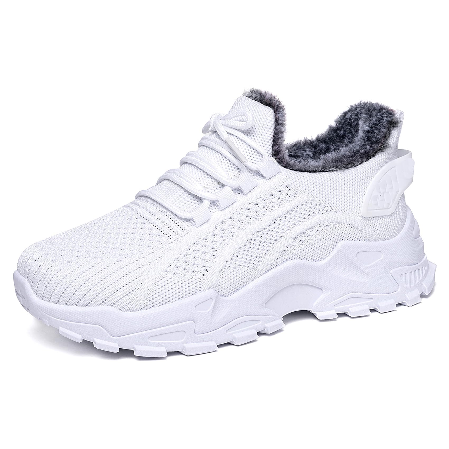 Womens Plus Size Sneakers Warm Fleece Lined Tennis Shoes Winter Boots Comfortable Outdoor Running Shoes for Women Walking