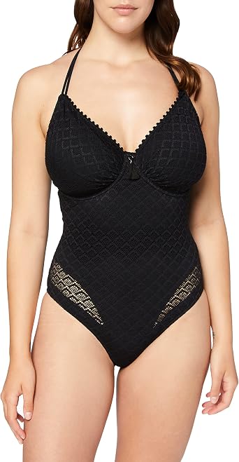 Pour Moi Castaway Underwire One-Piece 36E, Black