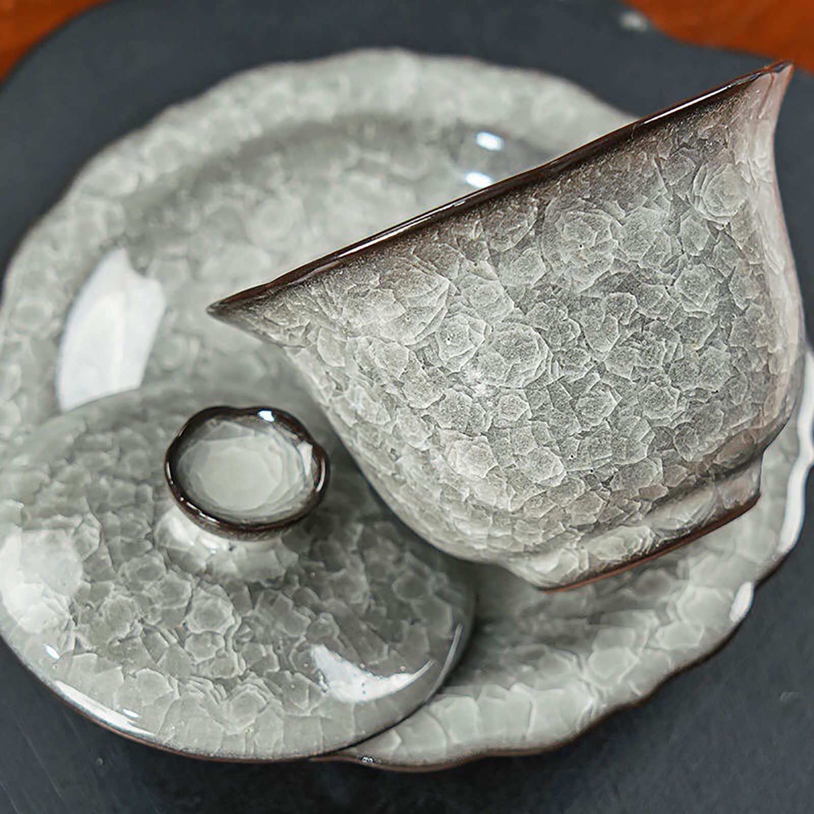 Miski, filiżanka do herbaty Gaiwan, chińska filiżanka do herbaty z pokrywką i spodkiem, ceramiczna filiżanka do herbaty Gaiwan, tradycyjna miska do herbaty Kungfu, prezent ，Filiżanka