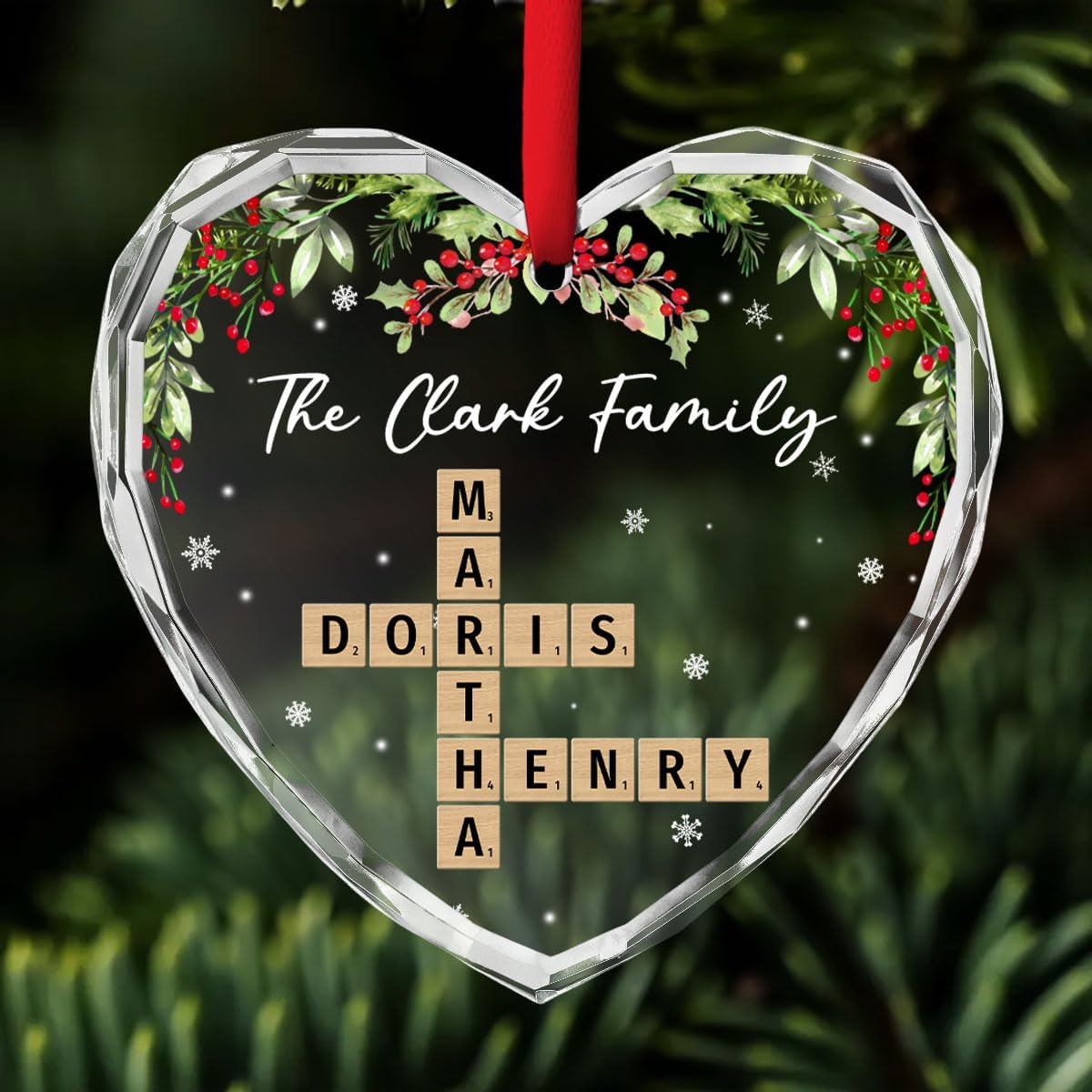 WRAPPINESS Family Crossword Ornament Your Love Melts My