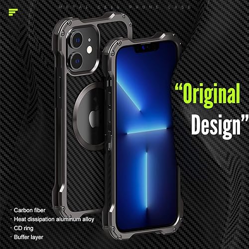 Miniatura 8 de GooodiDEAR Funda hueca trasera de disipación de calor para iPhone 12 Pro Max protector de lente de parachoques a prueba de golpes soporte Magsafe