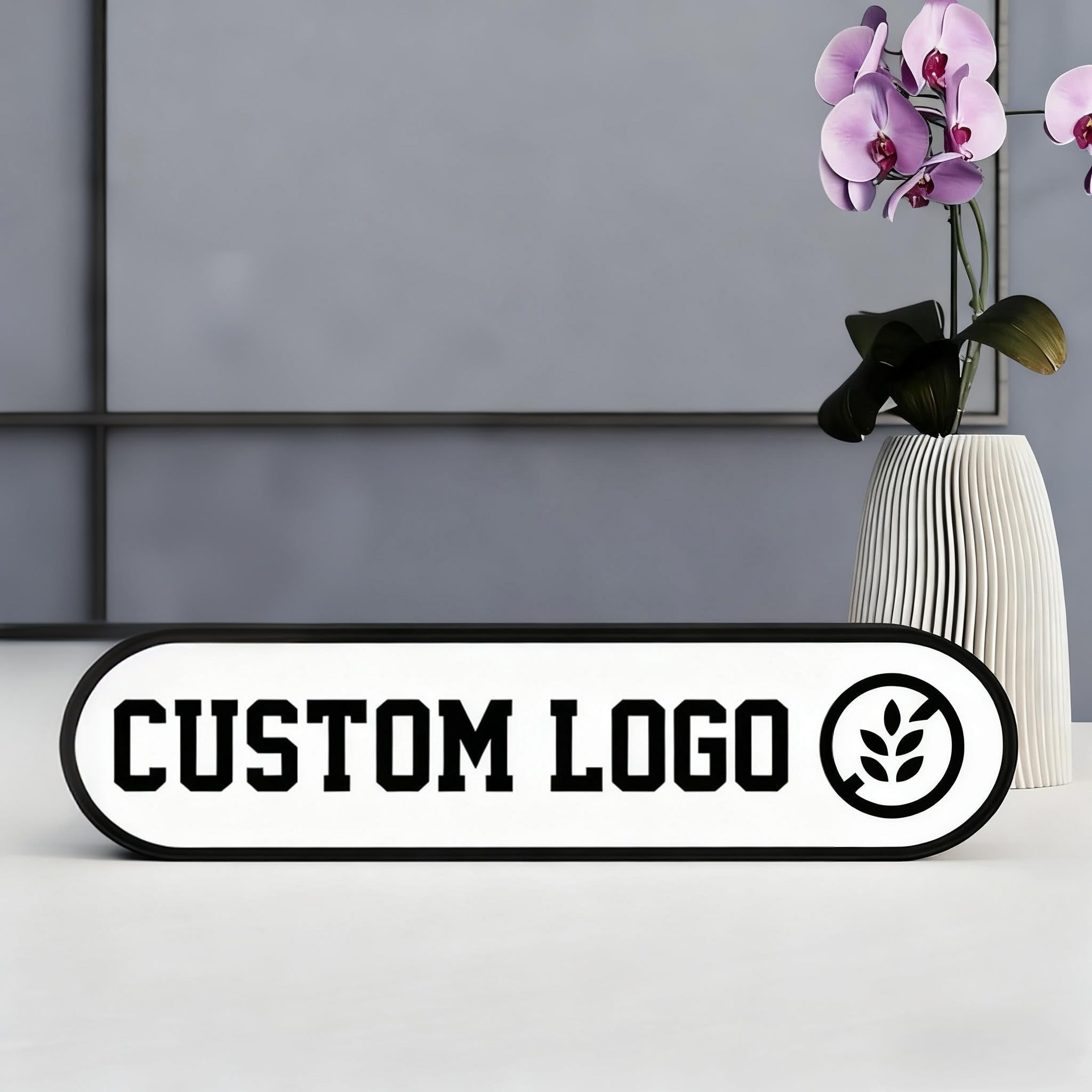 Benutzerdefiniertes Logo RGB LED Neon Lichtkasten Dimmbare Wand montierbare Pulsierende Studio Warnschild für Kino Bibliotheken Cafés Home Unternehmen Schreibtisch Wanddekoration USB Powered