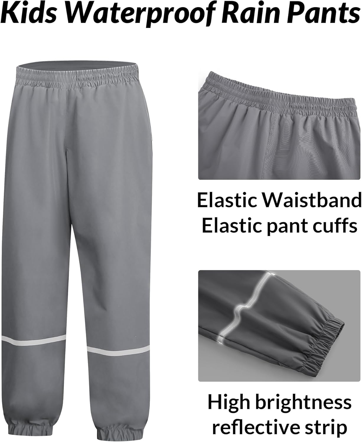 SWISSWELL Kids Rain Suit Boys Girls Youth Waterproof Rain Gear Breathable Reflective Raincoat and Pants - Image 6