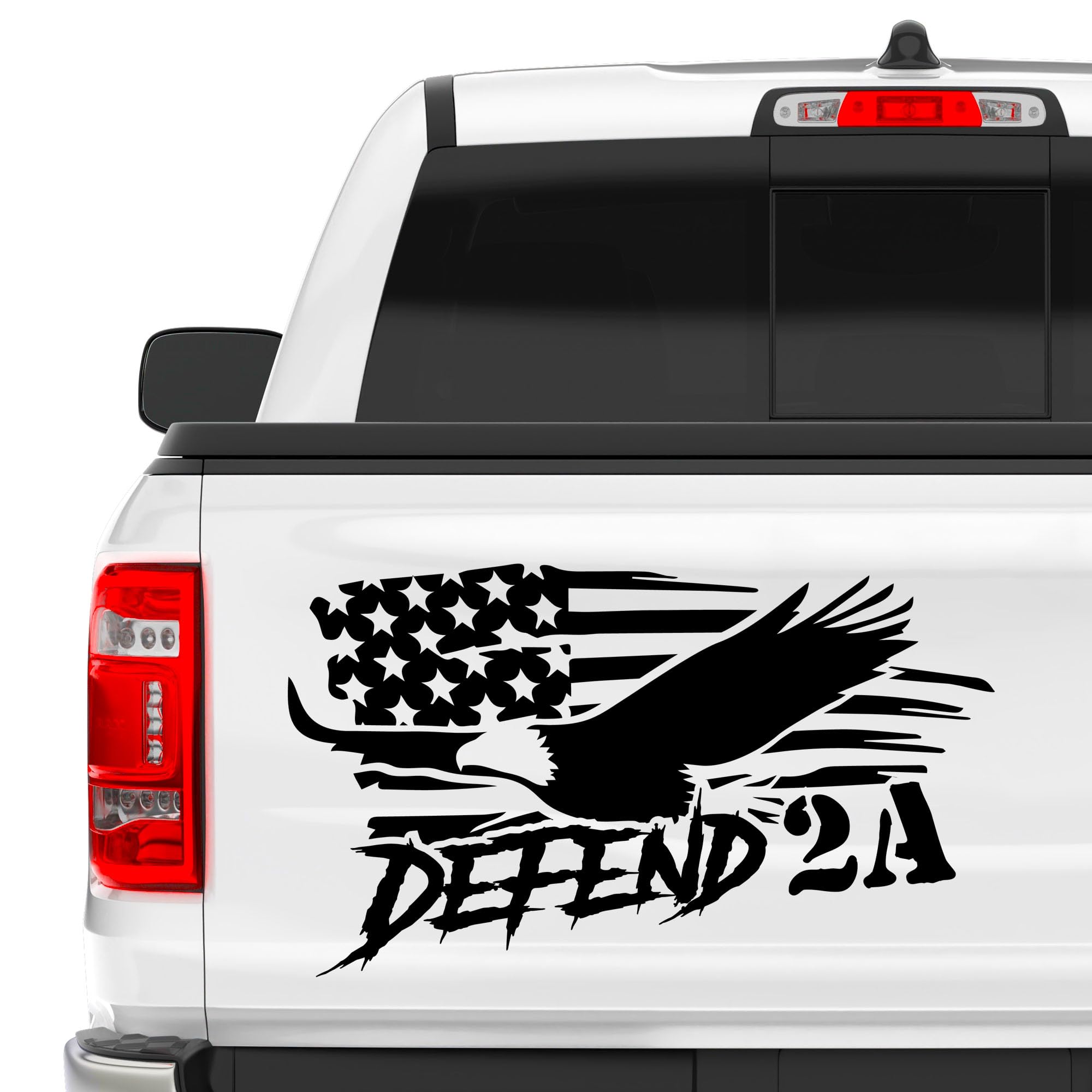 2A Second Amendment Eagle Car Emblem – Metal 3D