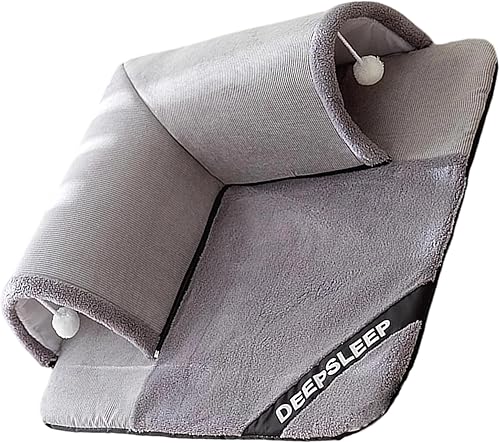 Casa de felpa gruesa cómoda para mascotas, portátil, para perros, gatos, cueva, escondite para uso en interiores