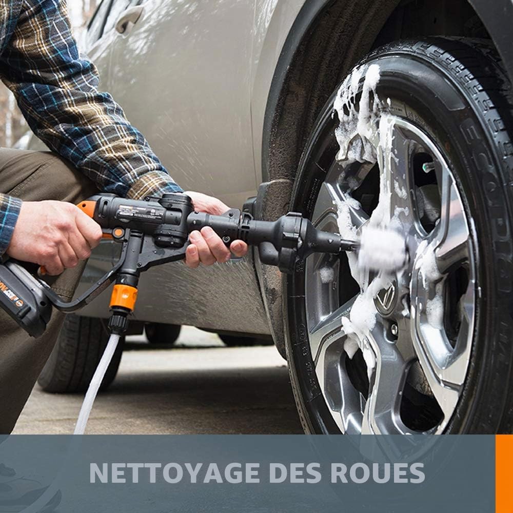 WORX Hydroshot WA4071 Kit d'accessoires de nettoyage pour auto/bateau