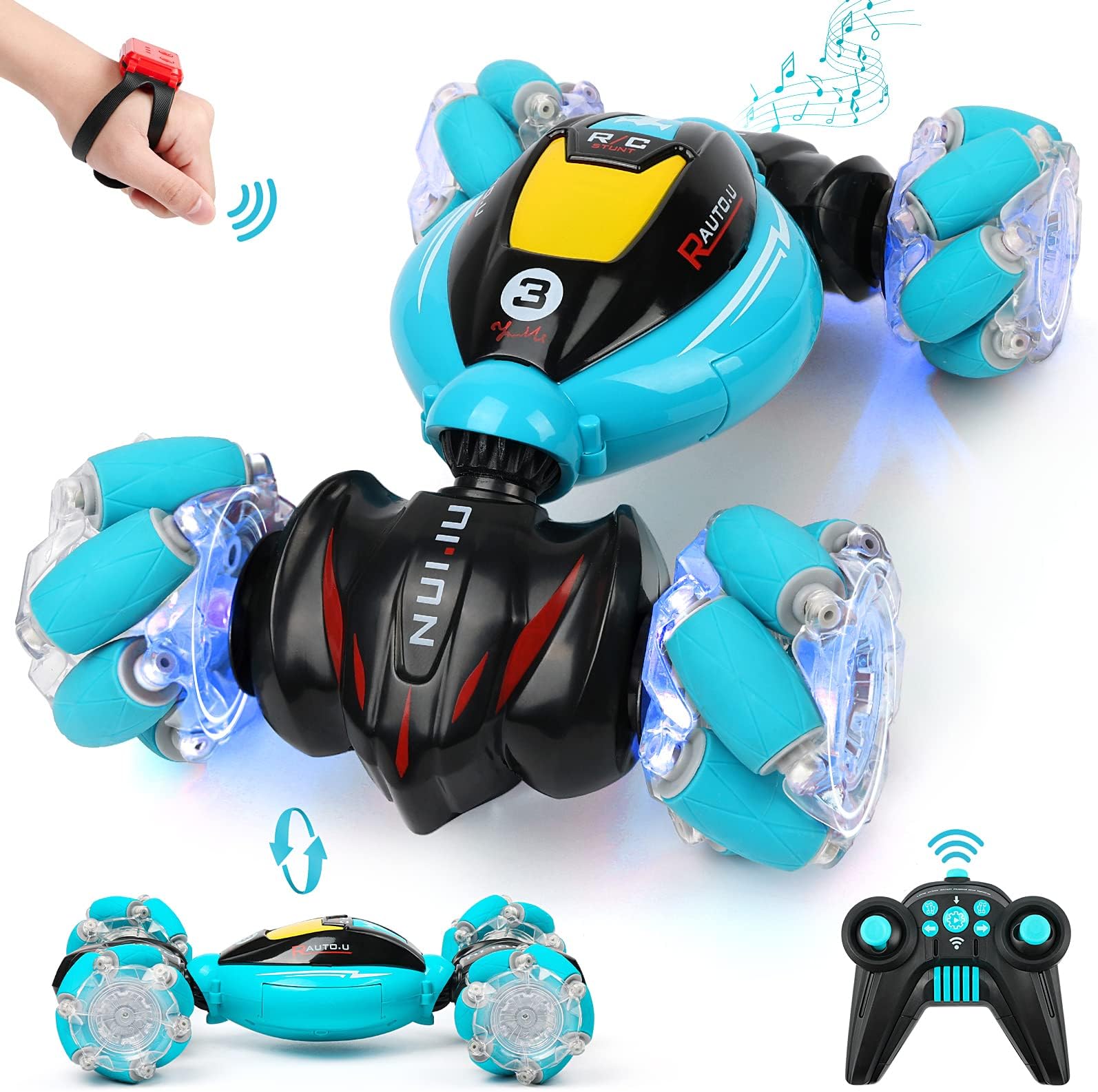 DDAI RC Cars Gesture Sensing Stunt Car - Best Gifts for Boys 6-12 Year Old 360° Rotating 4WD Remote Control Transform 2.4Ghz Hand Controlled Car Birthday Presents for Kids Age 7 8 9 10 11 yr