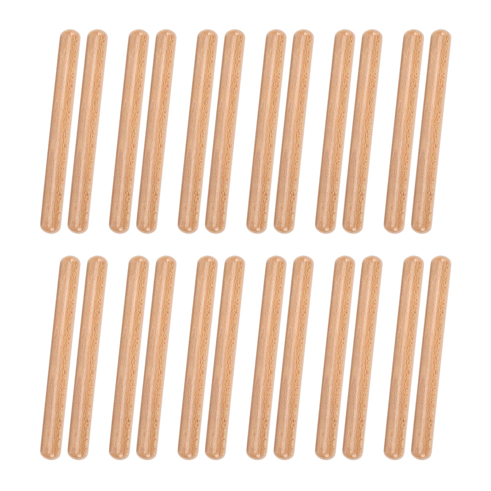 ZDAGELD 24 Pairs Wooden Rhythm Sticks, Beech Wood Music Education Percussion Instrument Orff Drumsticks for Kids Classroom Group Activities, Storage Bag Included — view 6