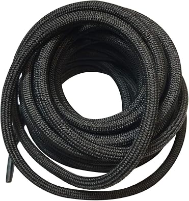 B&Q 3 Pairs Heavy Duty Round Boot Laces Shoelaces for Hiking Walking Construction Safety Work Boots Shoes