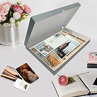 Vista 62 de Lineco Folio Storage Box, Clamshell Design with Metal Edge. 18.5x24.5x1.75 Inches, Archival Boxboard, Preserve Photos, Cards, Magazines, Documents