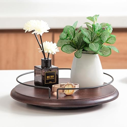 Tocadiscos pequeños Lazy Susan para mesa de comedor de cocina, organizador de gabinete redondo de 9.8 pulgadas, rodamiento de mesa, placa giratoria