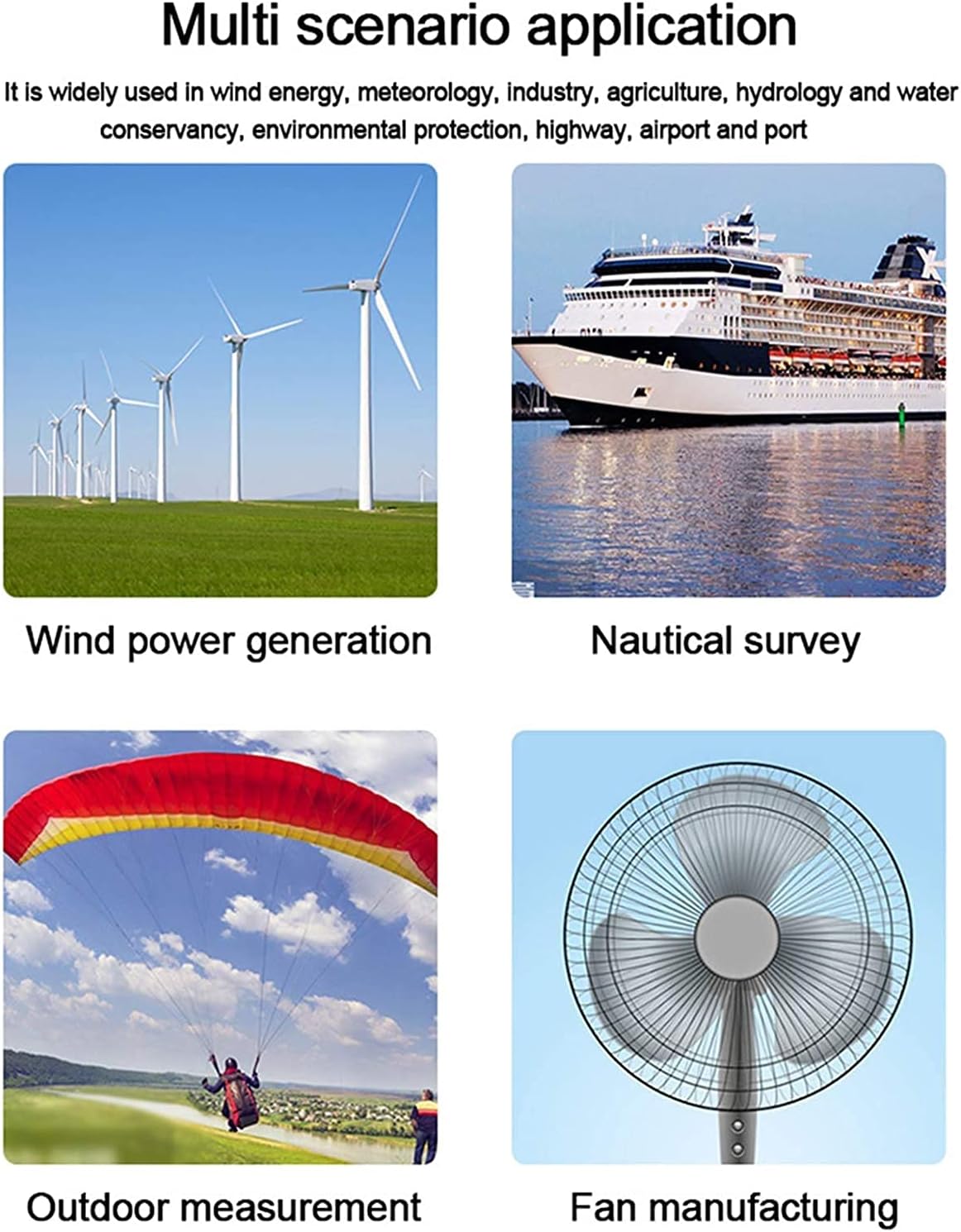 Anemometer Handheld, Digital Wind Speed Meter for Measuring Wind Speed and Temperature,with Backlight and Max/Min,for HVAC Vents, Boat Sailing, Shooting, Sailboats, Surfing,Fishing