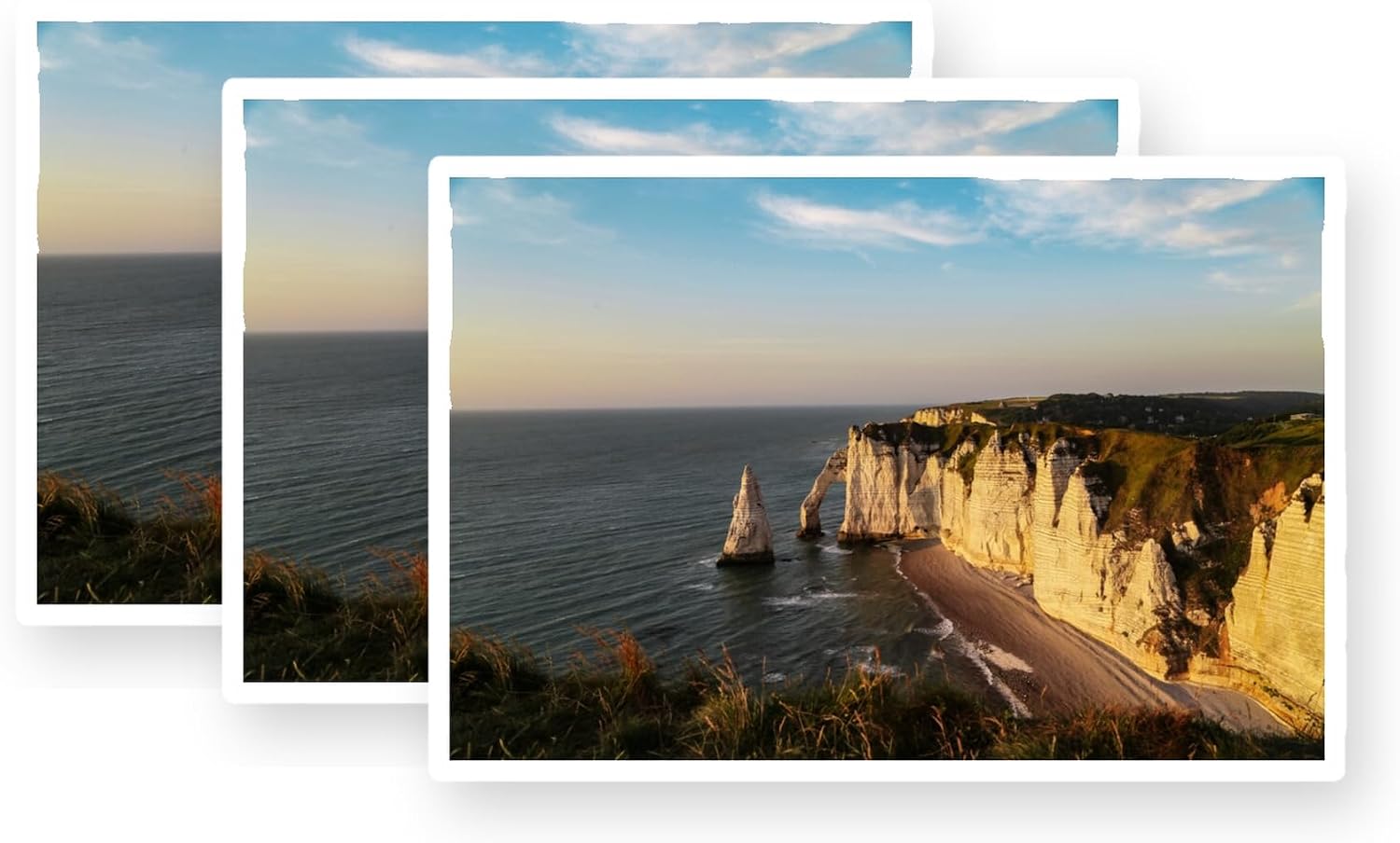 Cliff Beach Vinyl Stickers 3 Pack 3 Inch